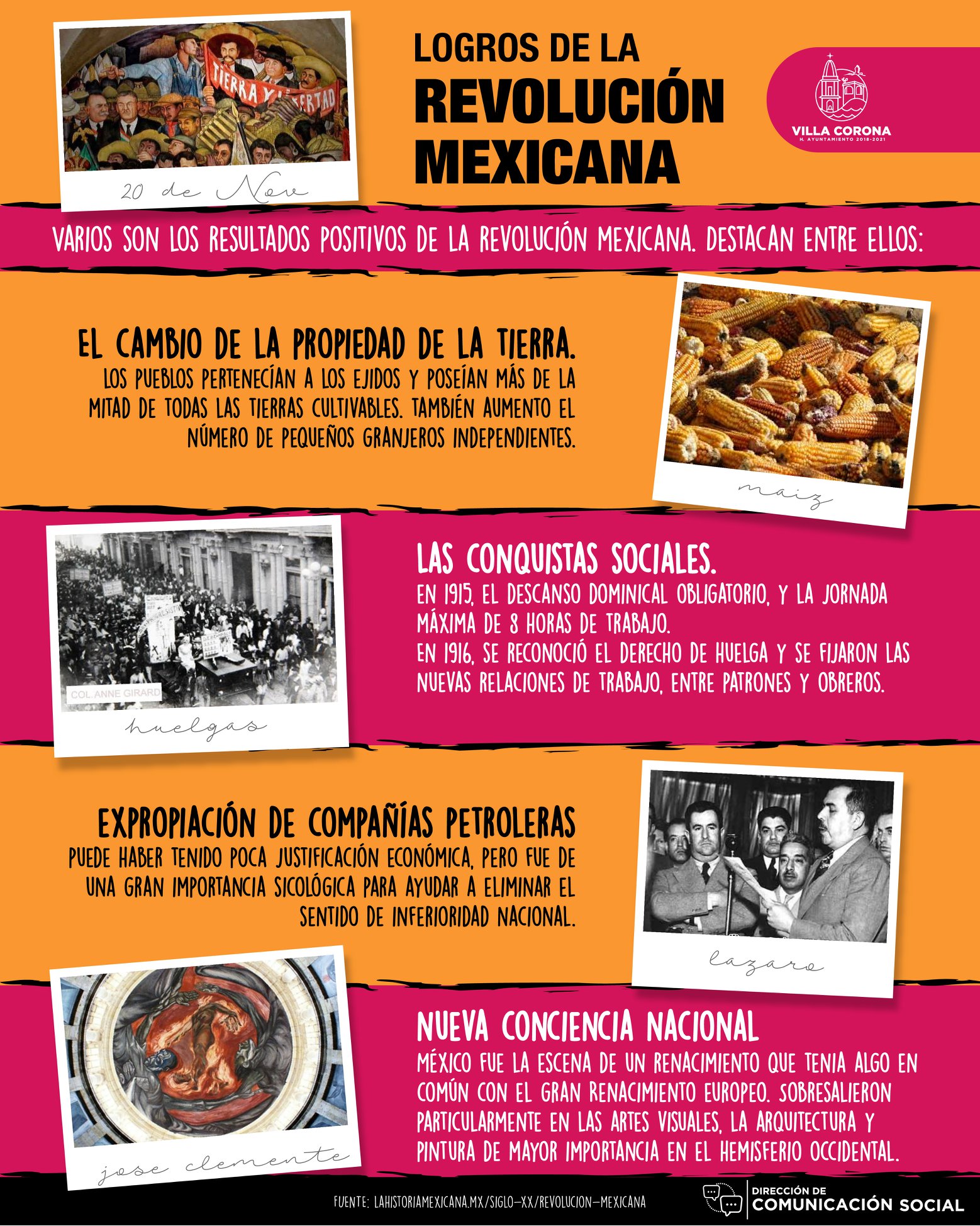 de la revolución mexicana - H. Ayuntamiento de Villa Corona | 2021 - 2014