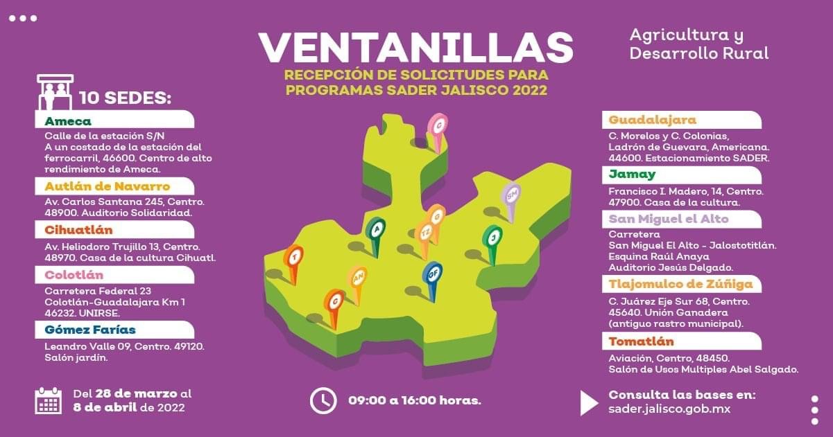 SADER abre sus ventanillas de atención para los programas de apoyo