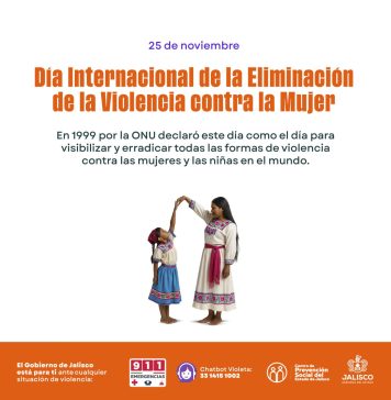 25 de noviembre – Día Internacional de la Eliminación de la Violencia contra la Mujer
