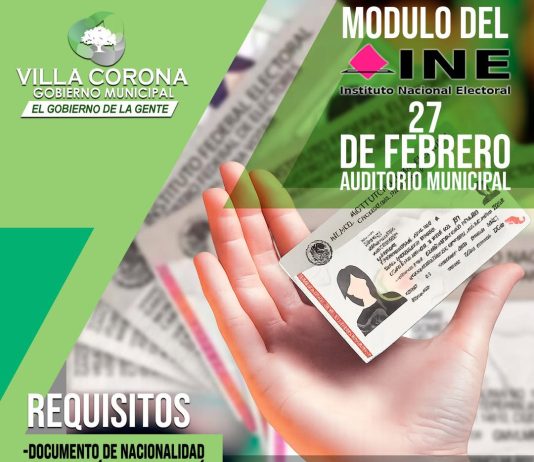 📢 Atención, Villa Corona El Instituto Nacional Electoral (INE) estará brindando atención